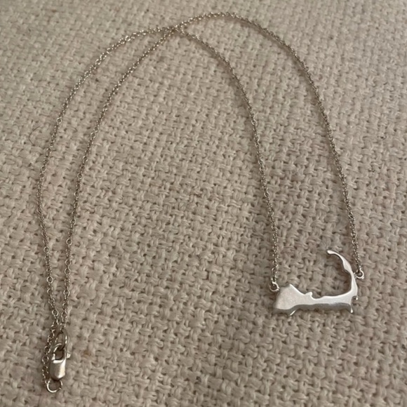 NWOT Sterling Silver Cape Cod Map Necklace - Picture 1 of 4